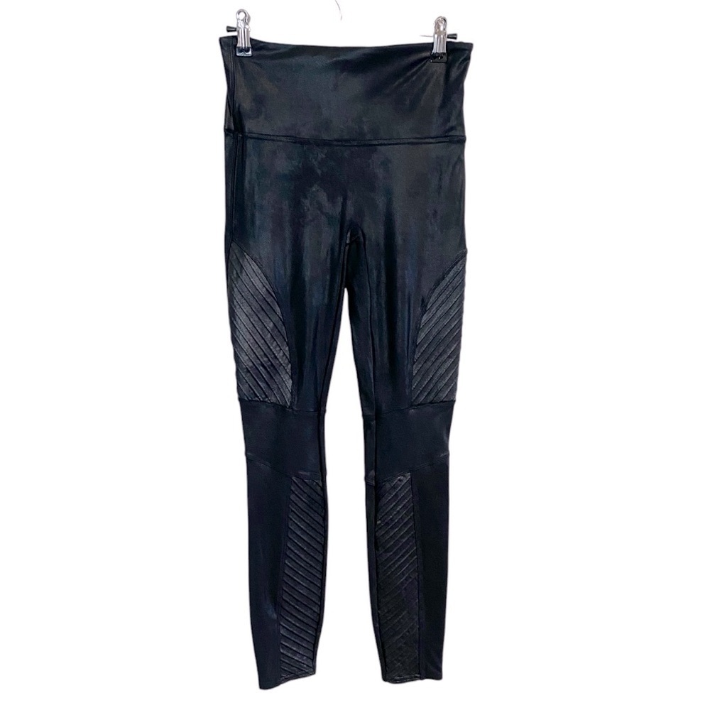 SPANX - Black Faux  Leather Leggings - M - Vietnam